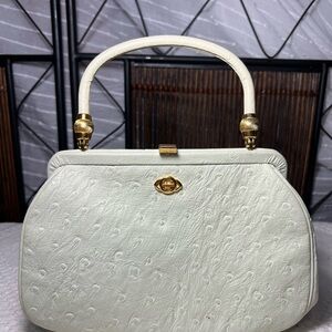 Vintage Arnold’s White Ostrich Handbag